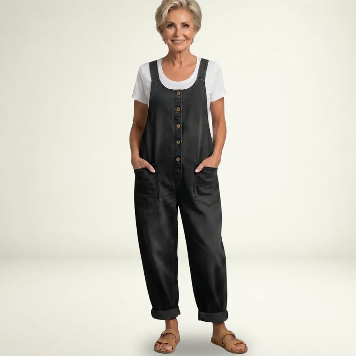 Saylor - Vintage Washed Cotton Denim Overalls