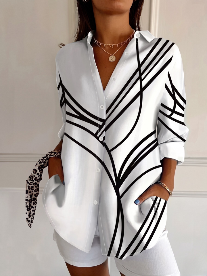 Vintage Casual Long Sleeve Blouse