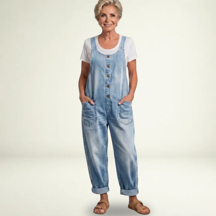Saylor - Vintage Washed Cotton Denim Overalls