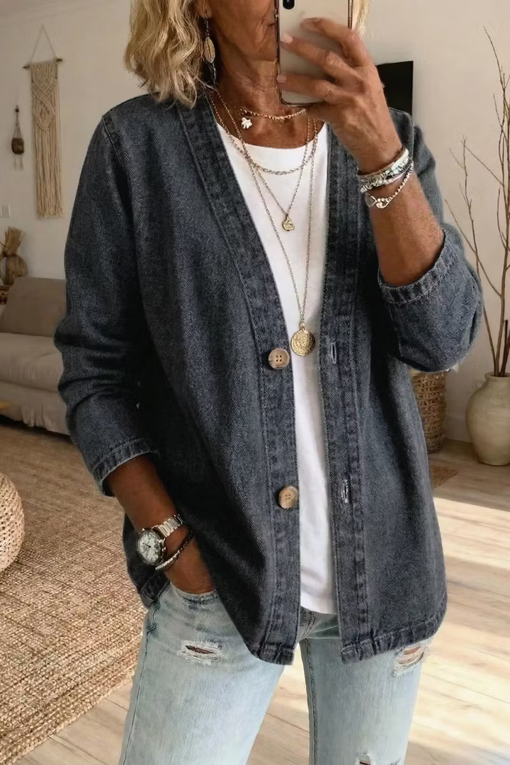 Women's Casual Denim Cardigan