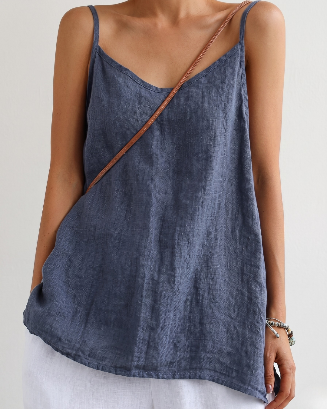 Dark Blue Casual Solid Summer Tank