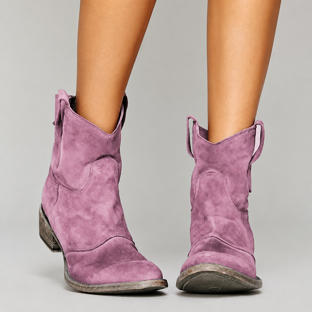 Supportive suede orthopaedic ankle boots for women | Charlotte