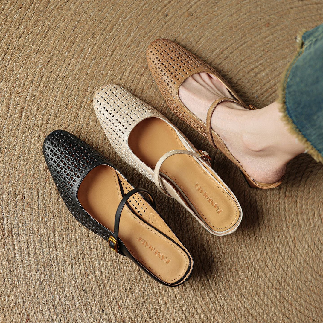 Arlen Genuine Leather Mary Jane Mules