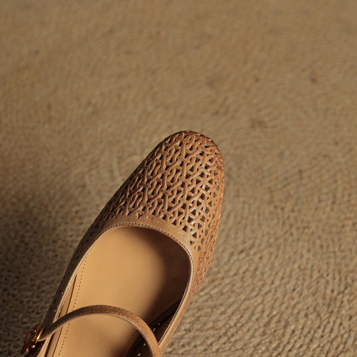 Arlen Genuine Leather Mary Jane Mules
