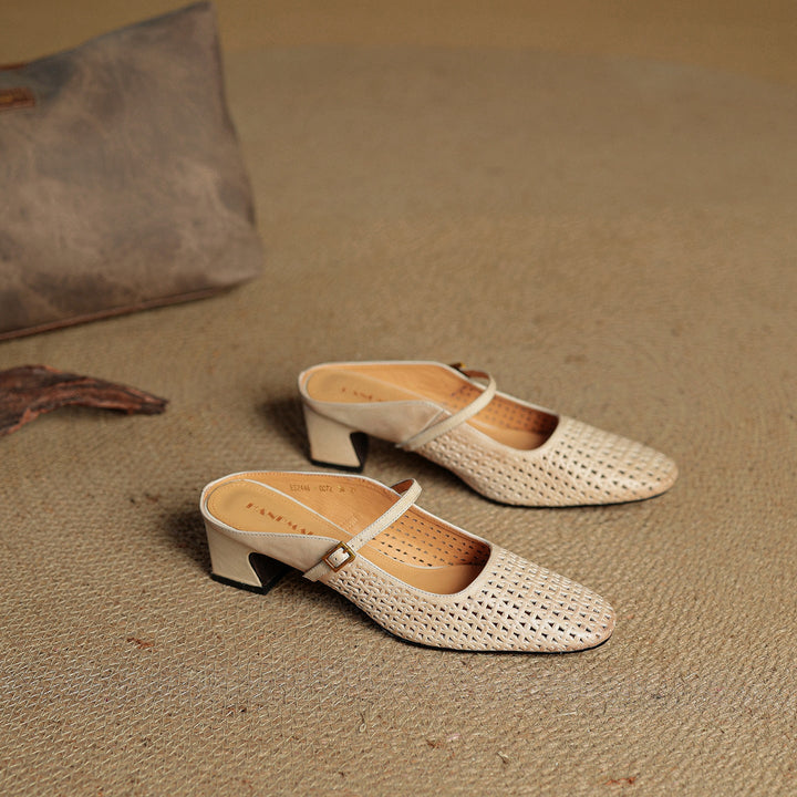 Arlen Genuine Leather Mary Jane Mules