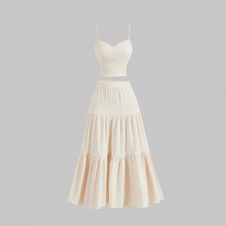 DALISAY™ – Chic A-line Crop and Skirt Co-ord