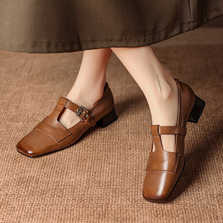 Vela Genuine Leather Heels