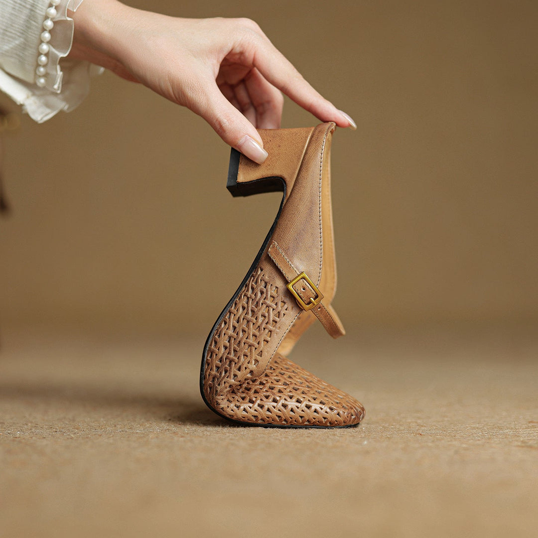 Arlen Genuine Leather Mary Jane Mules