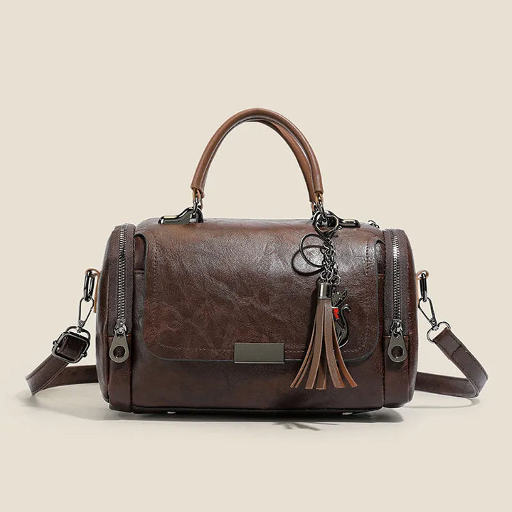 Women’s Vintage Boston Bag – Large Capacity Crossbody Shoulder Purse
