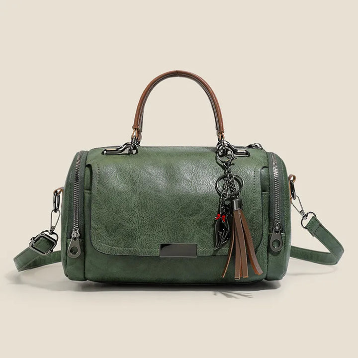 Women’s Vintage Boston Bag – Large Capacity Crossbody Shoulder Purse