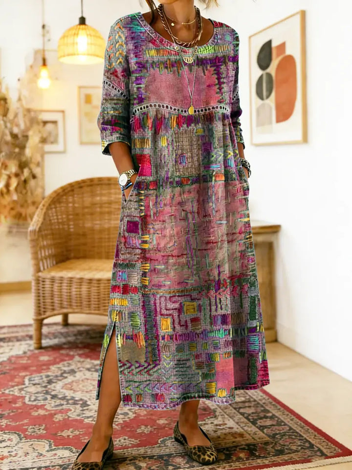 Joyce | Ethnic Patchwork Dress