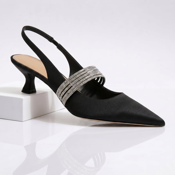Liora Crystal Kitten Heels