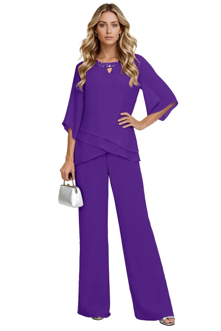 Sophisticated Loose-Fit Formal Pant Set